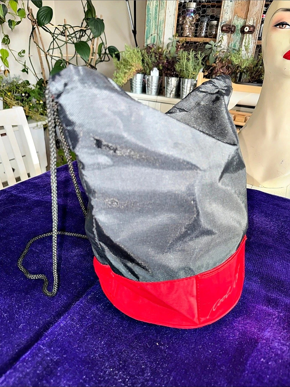 Vintage Issey Miyake Cool Cam Red & Black Nylon Backpack Like New - Picture 3 of 9